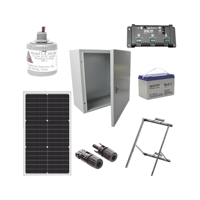 Kit de energ&iacute;a solar para alimentar energizador de cerca electrificadaPara alimentaci&oacute;n de un energizador Yonusa/S-Fire.Lista de compone